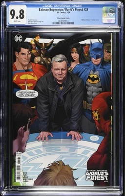 Batman/Superman: World's Finest 25 CGC 9.8 Mora Variant Cover William Shatner - Image 1 of 3