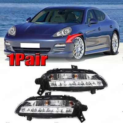 Par de luces antiniebla LED diurnas para Porsche Panamera 2010-2013 kit Foto 1 de 4