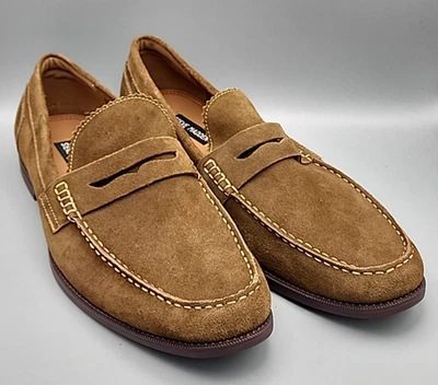 Men’s Suede Loafers Steve Madden Ramsee Size 12 M Brown Classic Preppy Vacation - Image 1 of 4