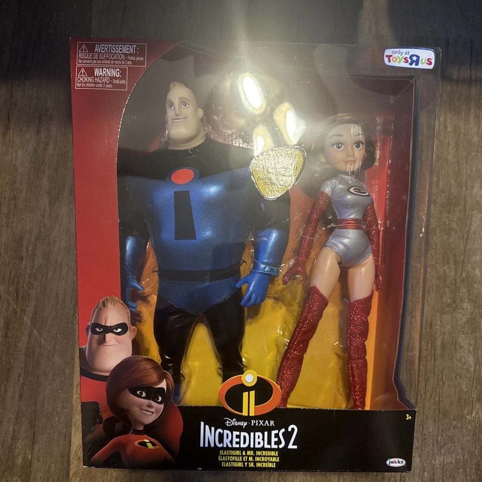 Disney Pixar Incredibles 2 Mr Incredible Elastigirl Doll Toys R US EXC 12 Inch