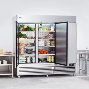 Commercial Refrigerator 60.42 Cu.ft, Reach In 82.5" W Upright 3 Doors - Picture 1 of 7