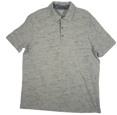 VAN HEUSEN Never Tuck Short Sleeve Shirt Men's XL Gray Theme EUC - Image 1 of 4