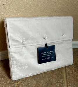 Ralph Lauren Bethany Jacquard King Flat Sheet Silver Organic Cotton $245 NWT - Picture 1 of 7