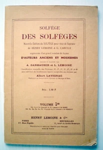 LIBRO DE 1910, SOLFEO DE SOLFEOS **** LIBRO FRANCÉS DE 1910 - Imagen 1 de 3