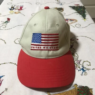 Pacific Headwear United We Stand USA American Flag Patriotic Baseball Caps Hats - Image 1 of 4