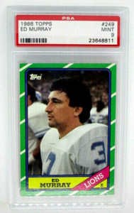 1986 Topps #249 Ed Murray Card - Graded PSA 9 Mint