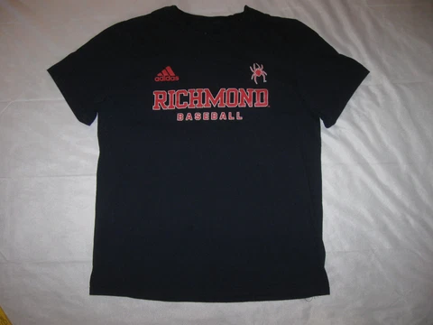 Richmond Spiders Baseball T Shirt Men's Medium (silm & short) NCAA RICH Adidas Cover