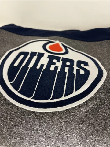 Edmonton Oilers NHL Blue Adidas Hoodie Sweatshirt Mens Large 42/44 New w/o Tags Cover