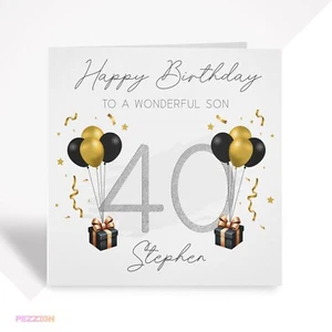 Personalised 40th Birthday Card – Gift for Son, Husband, Brother, Friend, Nephew - Picture 1 of 5