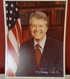 President JIMMY CARTER Signed Autograph 8”x10” Photo 39th Official White House - Picture 1 of 5