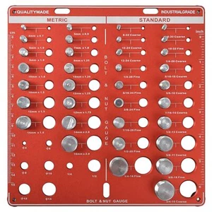 34x Standard and Metric Nut & Bolt Thread Checker Bolt and Nut Identifier Gauge - Picture 1 of 16