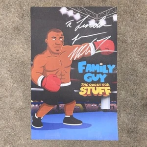 Mike Tyson Signed Family Guy The Quest for Stuff Limited Ed Promo Poster + COA - Picture 1 of 5