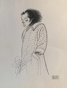 Stampa firmata Ednita Nazario Al Hirschfeld - IL MANTELLO - Broadway - Foto 1 di 1