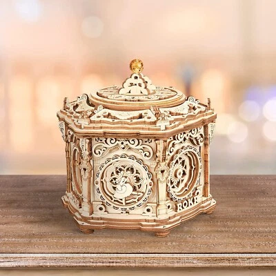 ROKR Secret Garden 3D Wooden Puzzle DIY Music Box Model Best Gift Kids XMAS Gift - Image 1 of 4