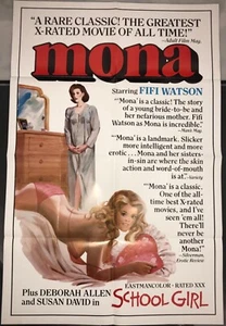 X-RATED Mona School Girl SEXPLOITATION XXX Original Movie Poster VTG 27" x 41" - Picture 1 of 11
