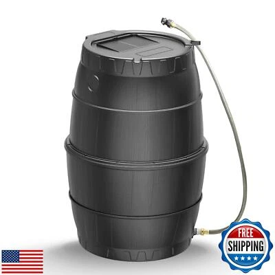 Дождевые бочки EJWOX для сбора дождевой воды из желоба для наружного использования, 45 галлонов - Изображение 1 из 4