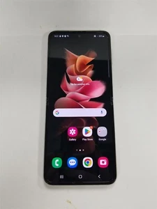Samsung Galaxy Z Flip 3 5G 128GB Beige SM-F711U (AT&T) Fully Functional DG3789 - Picture 1 of 12