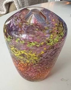 CHRIS HEILMAN 1996 ART GLASS BUD VASE SIGNED - Picture 1 of 10