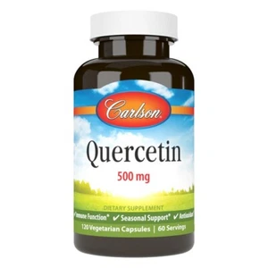 Carlson Labs Quercetin 500mg, 120 Veggie Capsules, Immune Function & Antioxidant - Picture 1 of 5