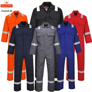 Portwest Welding Flame Resistant Coverall Hi Vis Bizweld Boilersuit Overall BIZ5 - Picture 1 of 9