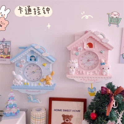 My Melody Cinnamoroll Pom Pom Purin Reloj de Pared Reloj Péndulo Reloj Colgante  Foto 1 de 4
