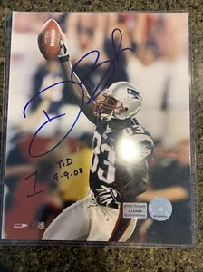 Deion Branch Super Bowl MVP Autographed 8x10 Photo Incribed 1st TD NEPatriots - Picture 1 of 3
