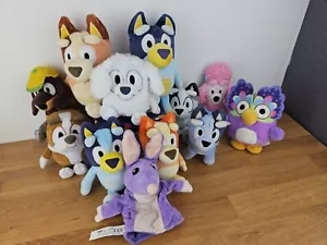 Bluey Soft Toys 8" Bluey And Friends x12 Plush Bundle mum dad bundle rare - Picture 1 of 24