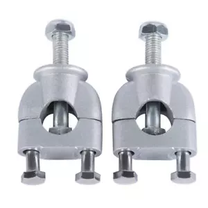 2x Universal Motorcycle HandleBar Handle Bar Mount Clamps Riser 7/8" 22mm - Bild 1 von 6