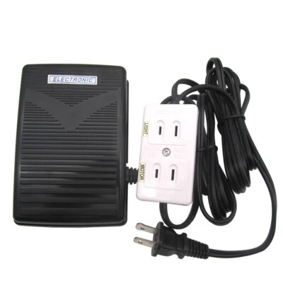 110V Universal Home Sewing Machine Foot Control Pedal W/Light&Motor Block FC-143 - Image 1 of 3