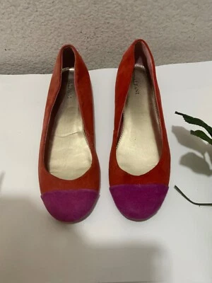 Alfani Woman’s Flats JAYDA Sz 8.5M Leather & Suede Upper, Pink/orange Suede Flat - Изображение 1 из 4