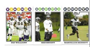 TEXAS A&M AGGIES 2008 TOPPS TEAM SET 3 CARDS PAT WILLIAMS RED BRYANT ROOKIE READ