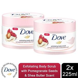 Dove Exfoliating Body Scrub with Pomegranate Seeds & Shea Butter Scent 225ml 2pk