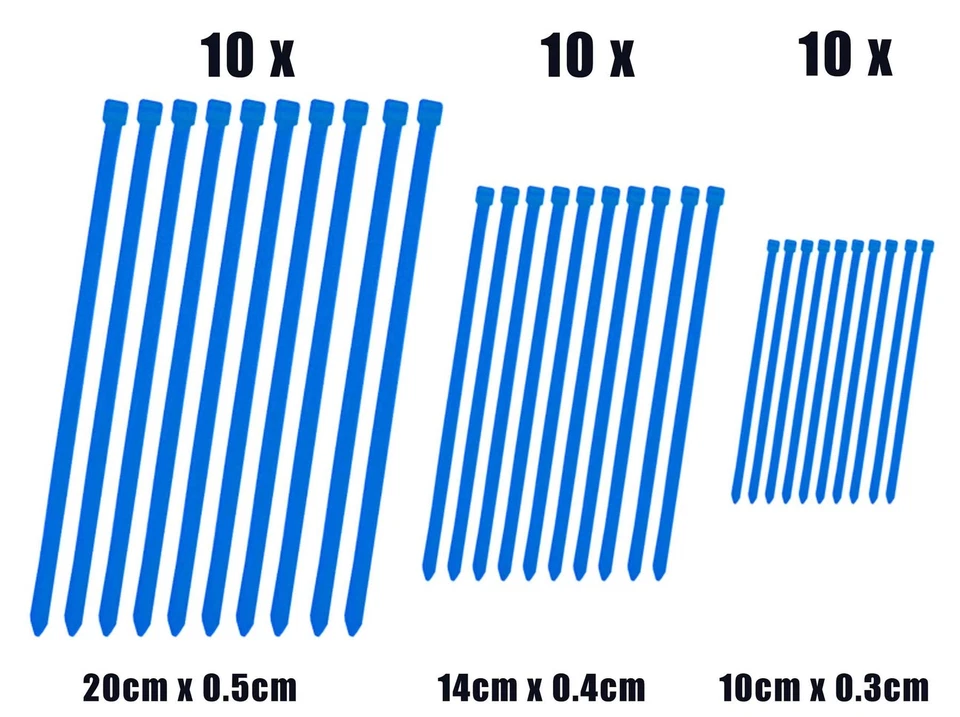 Zip Cable Ties x 30 Blue fits Yamaha TT250 R 96-98 - Imagem 1 de 1