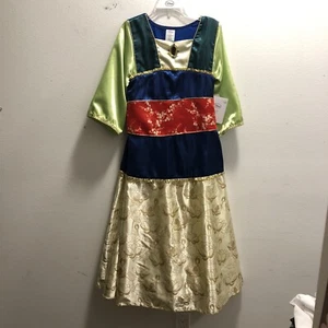 Disney Collection Mulan Girls Costume Princess Sz 9/10 NEW - Foto 1 di 7