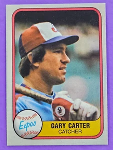 Gary Carter 1981 Fleer Baseball Card #142 Montreal Expos Pack Fresco (329) - Foto 1 di 2