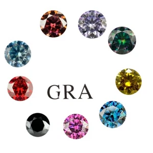 Ingrosso 0,5-5 ct verde rosa VVS1 rotonda pietra moissanite sfusa certificato GRA - Foto 1 di 26