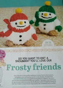 FROSTY FRIENDS - So cute and fluffy with their hats &Scarves - Magazine Pull Out - Picture 1 of 1