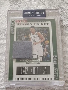 GIANNIS ANTETOKOUNMPO 2021 JERSEY FUSION PLAYER WORN PATCH 2017 BUCKS JF-GA17 - Picture 1 of 11