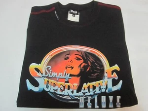 Vintage D&G Dolce & Gabbana "Simply Superlative Deluxe" T-Shirt (Black | XL) - Picture 1 of 20