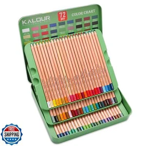 KALOUR Pro Pastel Chalk Colored Pencils,Set of 72 Colors,Color Charcoal Penci - Picture 1 of 5