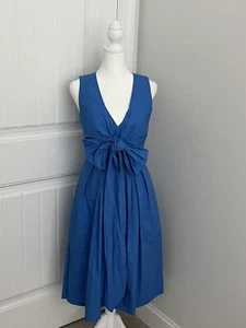 J.Crew NWT Women’s Size 00 Blue Sleeveless Midi Dress Cotton Poplin - Picture 1 of 7