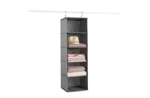 Everbilt 43,75 pollici H 10 paia organizer per scarpe da appendere in tessuto grigio / 5 ripiani - NUOVO - Foto 1 di 3