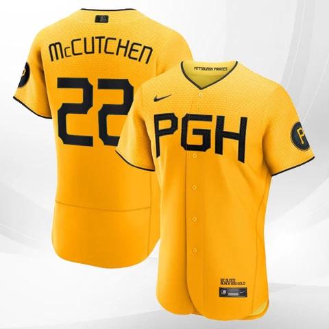 Men's Pittsburgh Pirates #22 Andrew McCutchen 2023 City Connect  Stitched Jersey Cover
