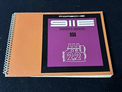 Porsche 911E 1970 1971 manual del propietario 911 E 2.2 libro de operaciones original del conductor Foto 1 de 4