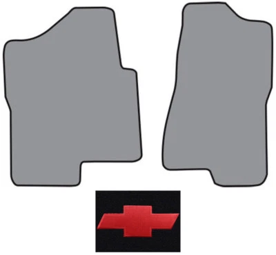 Tapete de assoalho 2001-2006 Chevrolet Silverado 2500 HD logotipo cutpile tapete 2 peças - Imagem 1 de 2