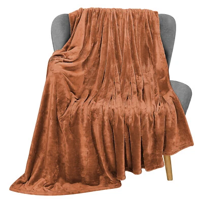 Heavy Sherpa Fleece Blanket 480 GSM Soft Warm Bed Sofa Throw Weighted Blanket UK - Image 1 of 4