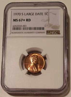 NGC 1970 S Lincoln Memorial Cent Large Date Unc MS67+ RED - Image 1 of 4