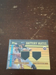 MIKE PIAZZA & AL LEITER CERTIFIED GENUINE AUTHENTIC BASEBALL DOUBLE JERSEY CARD - Picture 1 of 2