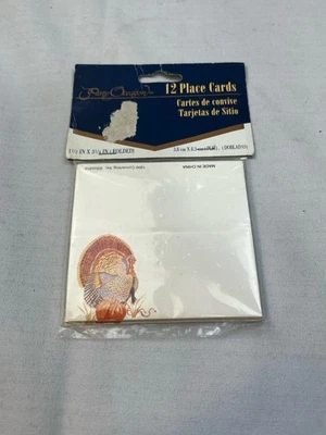 Tarjetas de fiesta ocasión 12 lugares pavo acción de gracias de colección 1996 calabaza nuevo en stock Foto 1 de 4