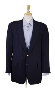 Paul Stuart Navy Blue Gold Metal Buttons 2-Btn Blazer Jackcet 44R - Picture 1 of 8